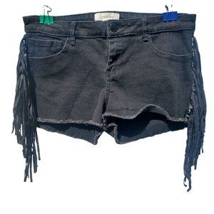 Black 21Denim Shorts with Fringe